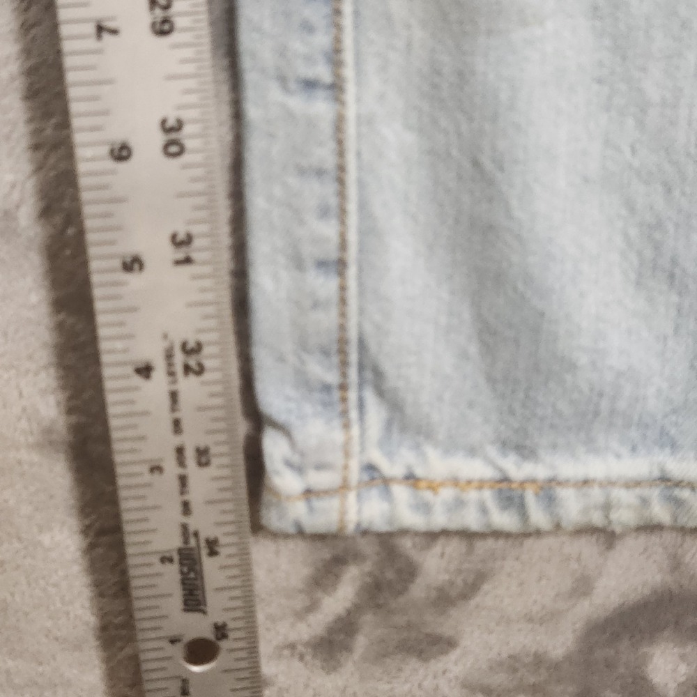 Levis 501 Jeans Mens 36x34Blue Button Fly Original Straight Light Waah Denim VTG - Picture 10 of 10